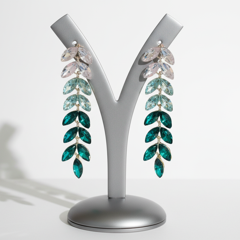 Gradient Green Earrings