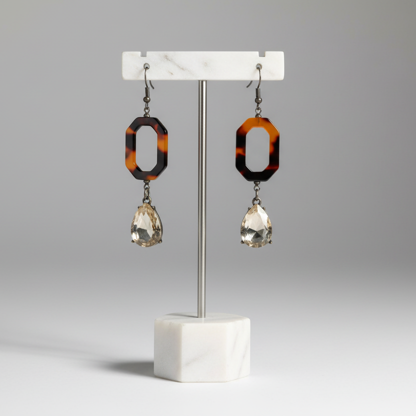 Chic Amber & Tortuoise Earrings