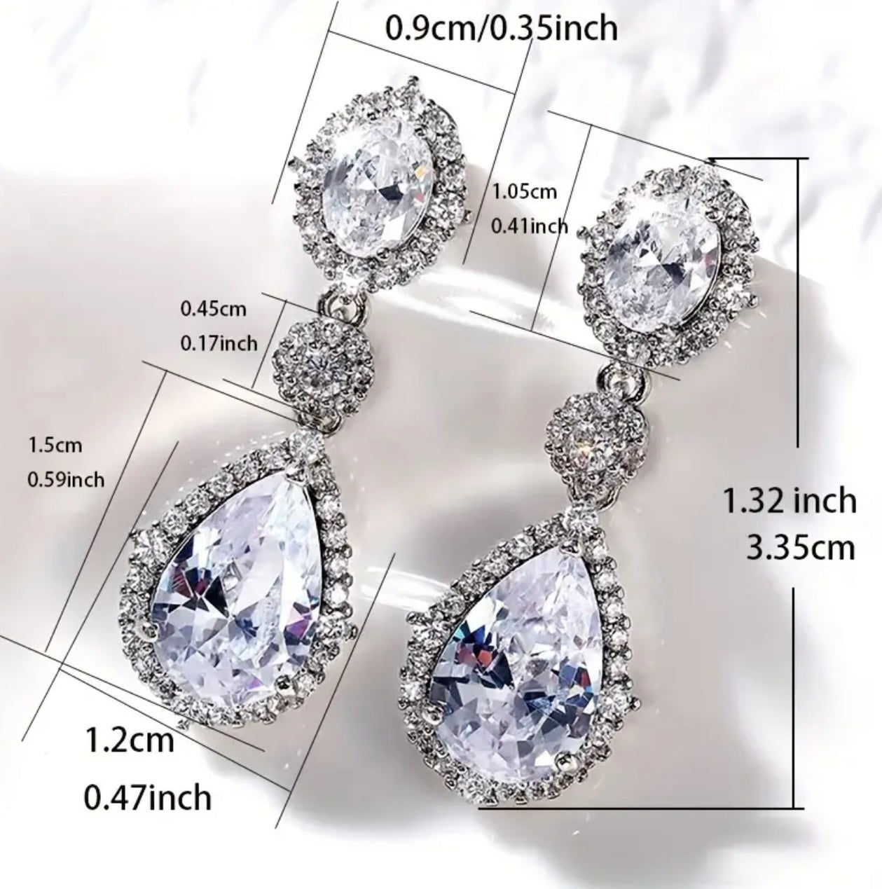 Zircon 925 Silver Earrings