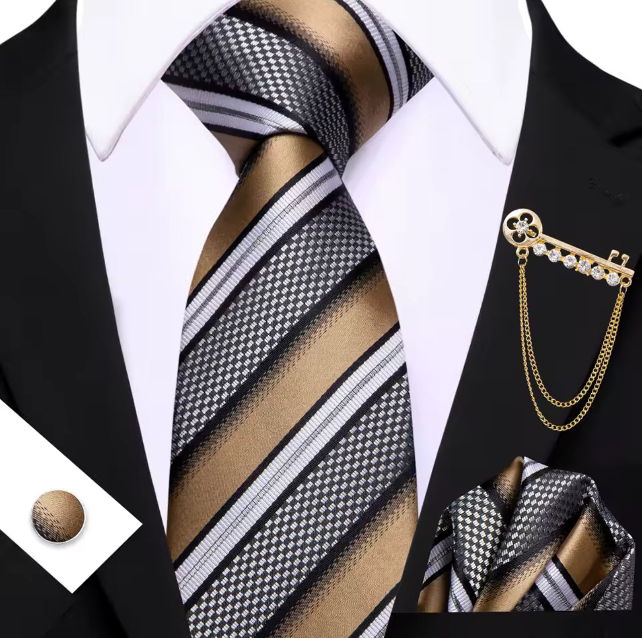Bold Stripes Barry Wang Necktie Sets