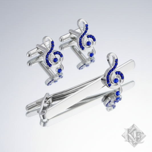 Music Note Blue Cufflinks