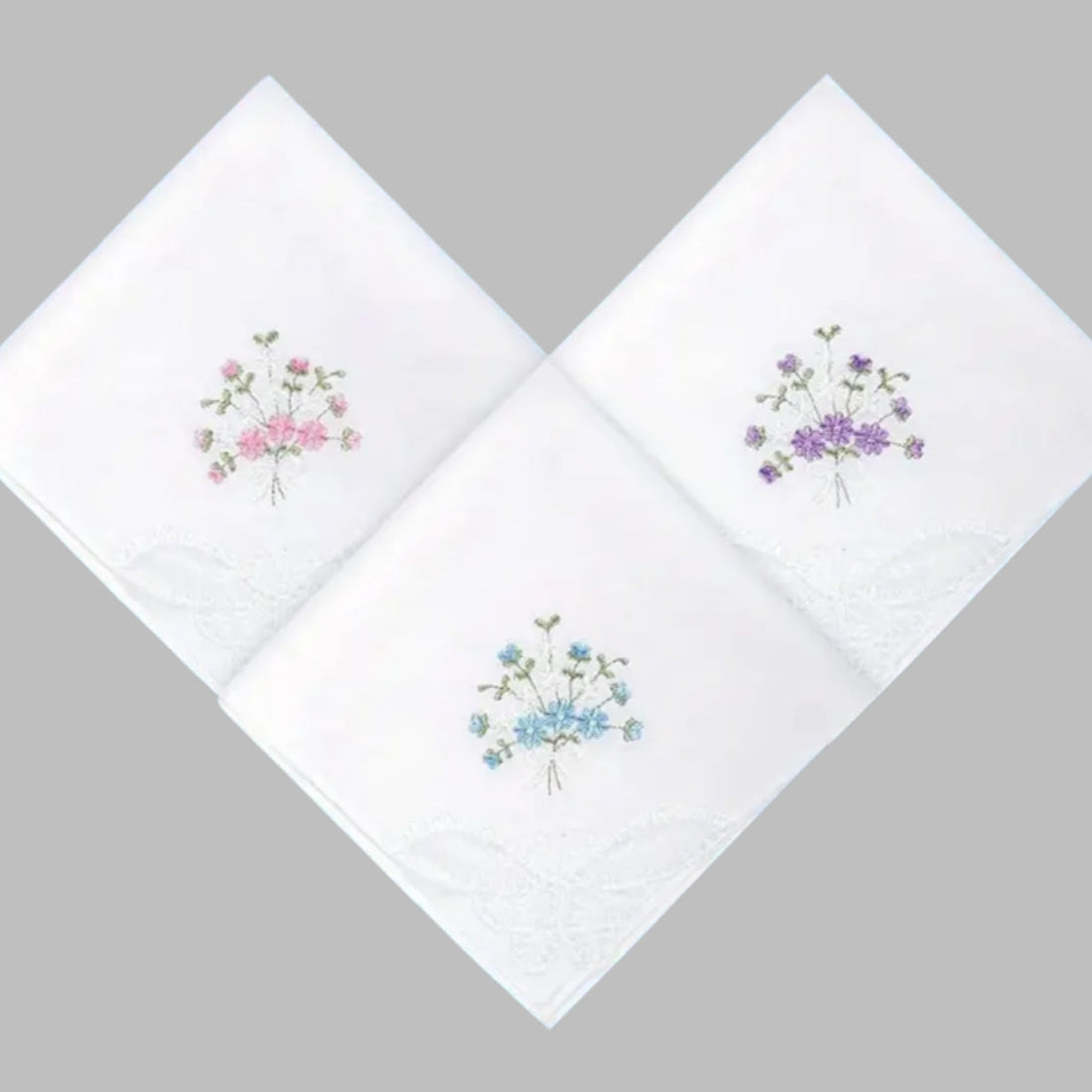 Butterfly Lace Floral Embroidered Handkerchief