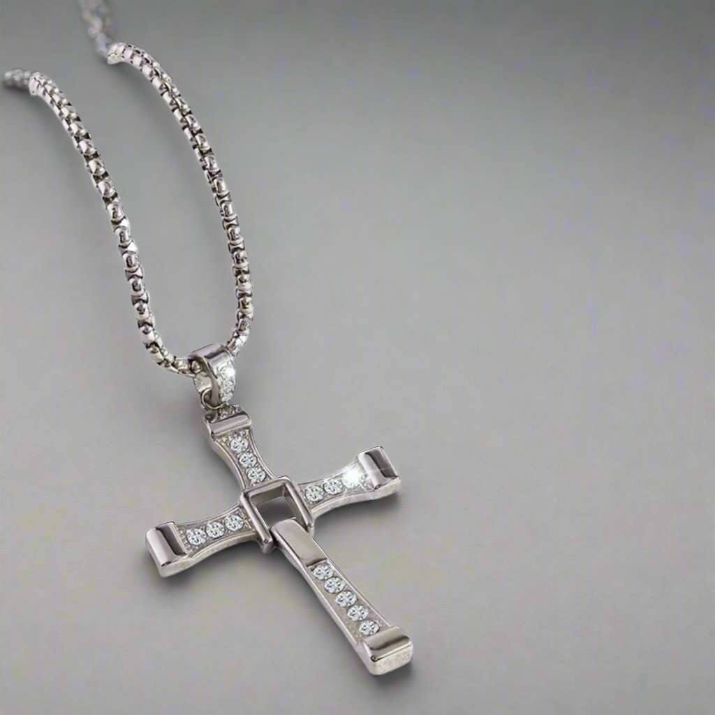 Rhinestone Cross Necklace