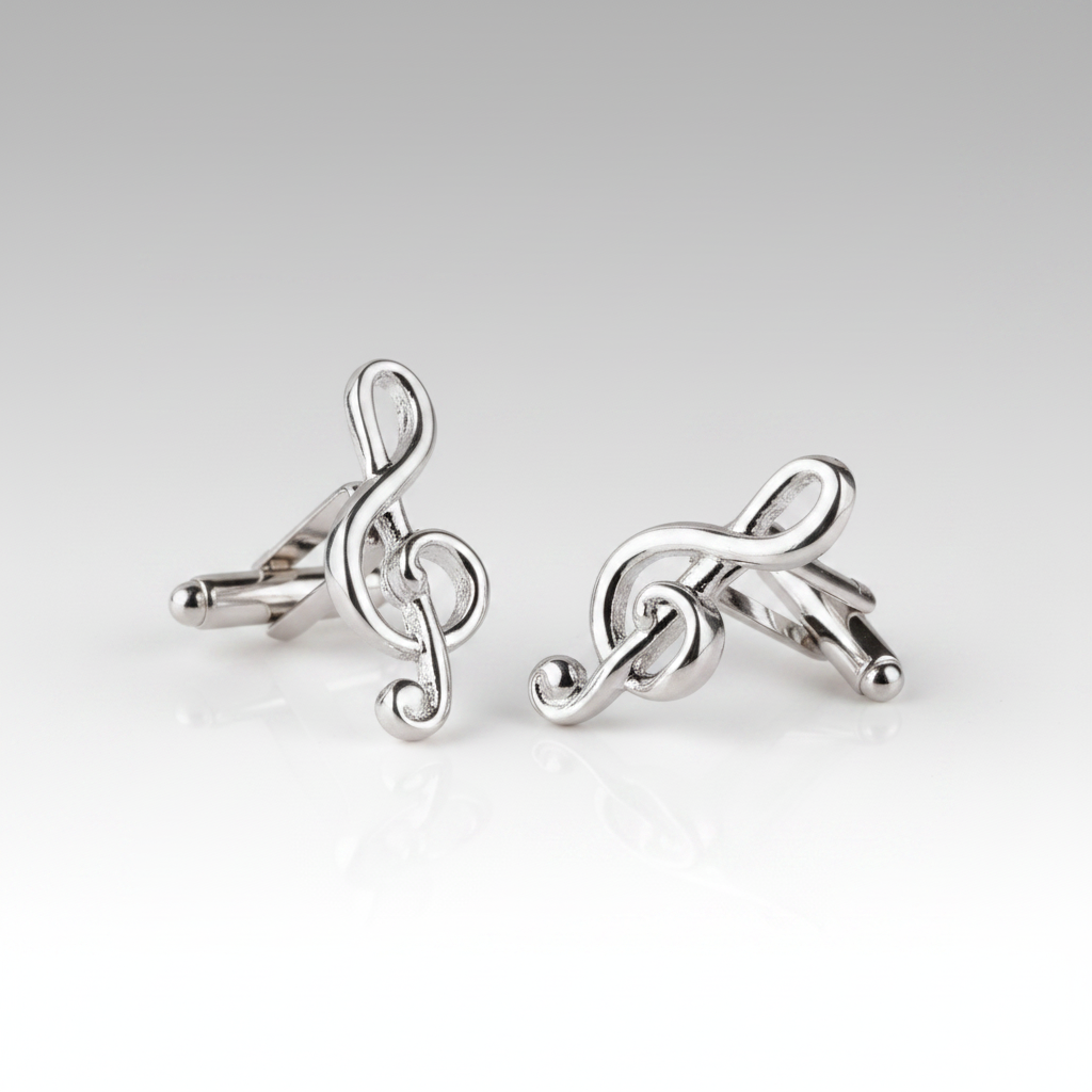 Treble Clef Music Note Tie Clip