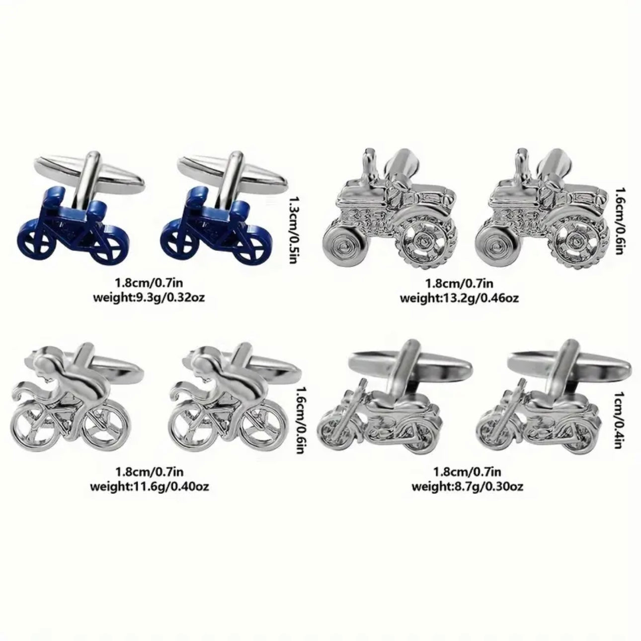 Tractor Silver Cufflinks