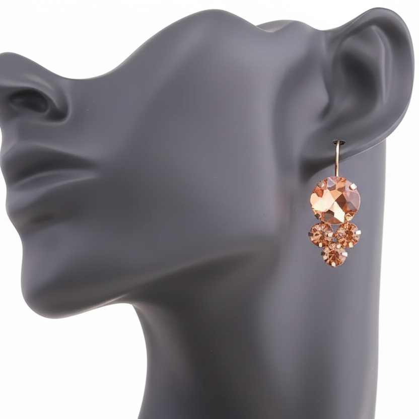 Color Rich Dangle Earrings-Pear