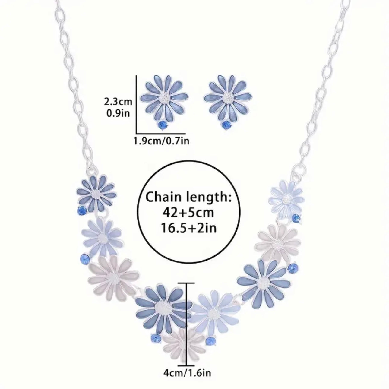 Pink Floral Jewelry Set