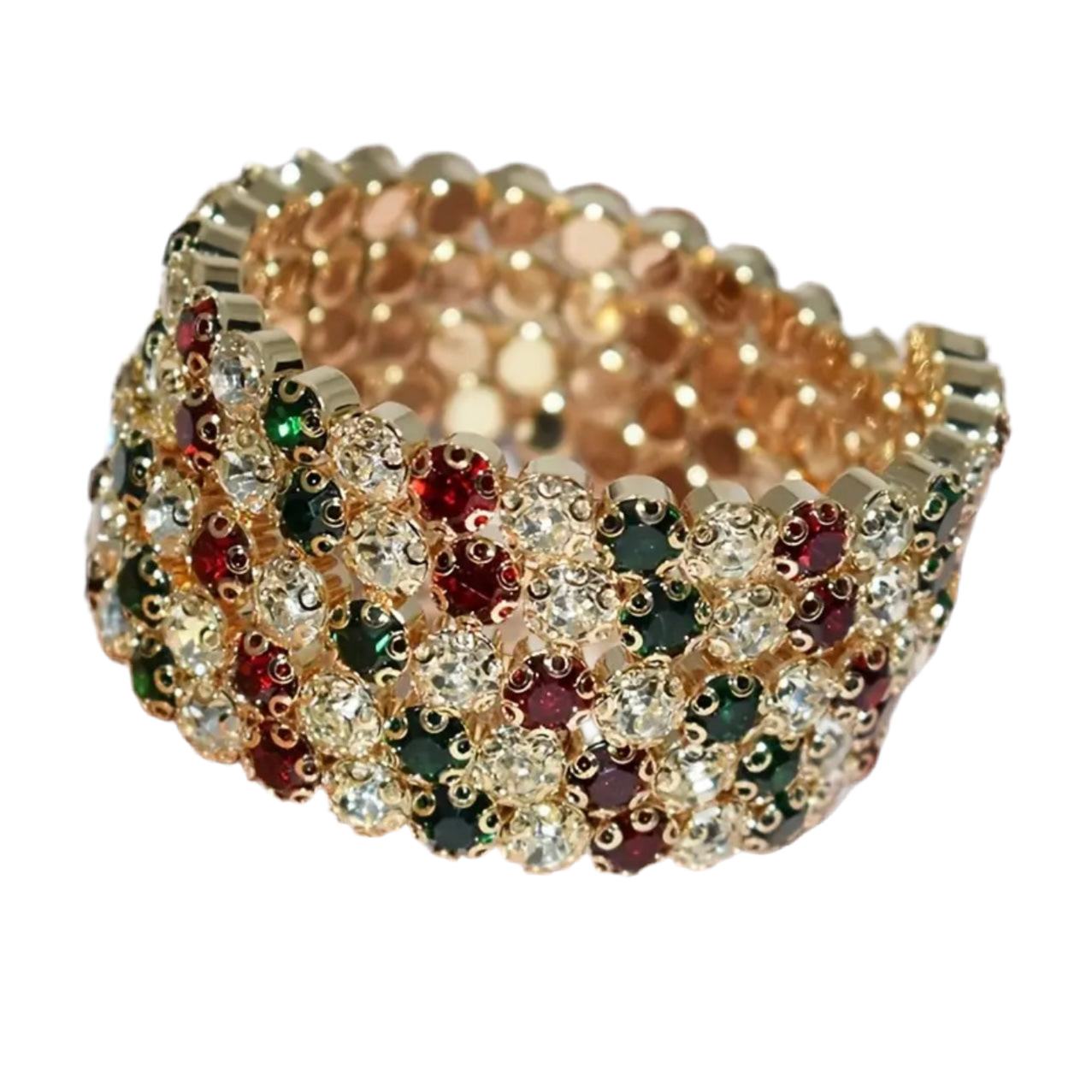 Christmas-2 Flexible 2 Row  Bracelet