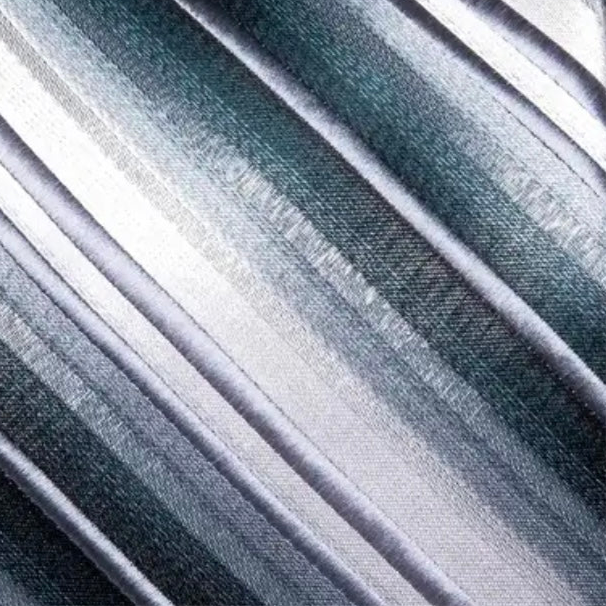 Silver Black Grey Stripe Necktie Set