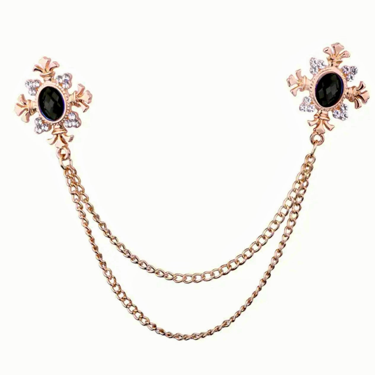 Medallion Black Lapel/Collar Pin