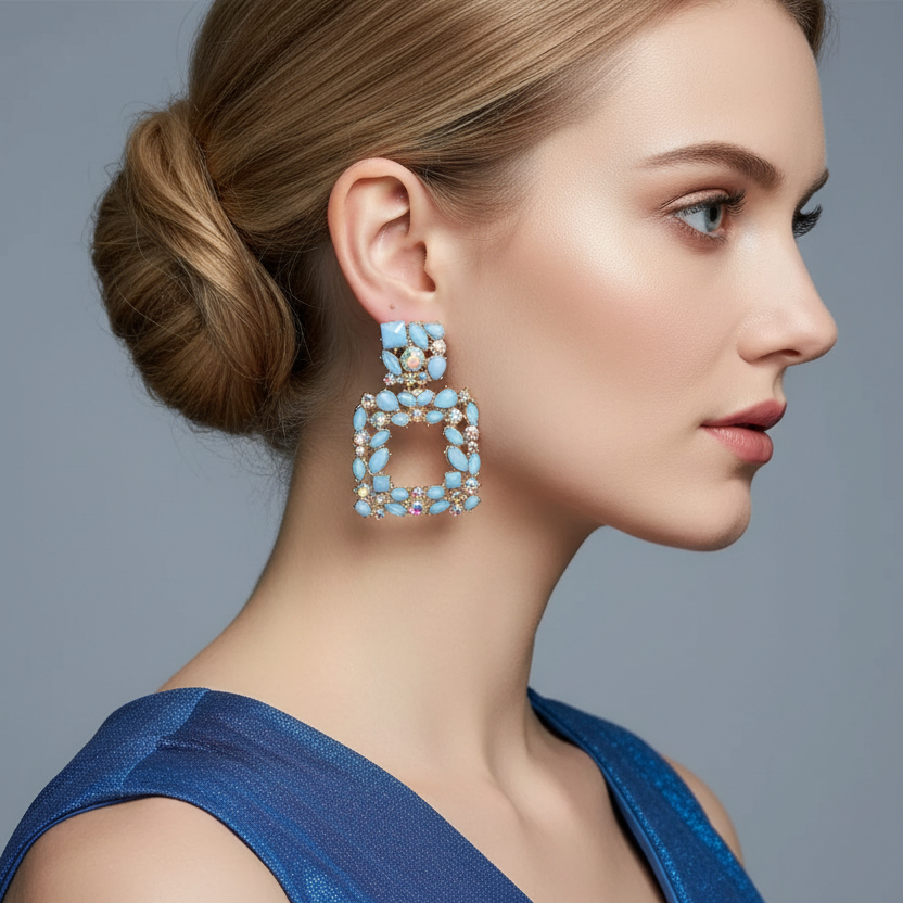 Colorful Square Fashion Earrings