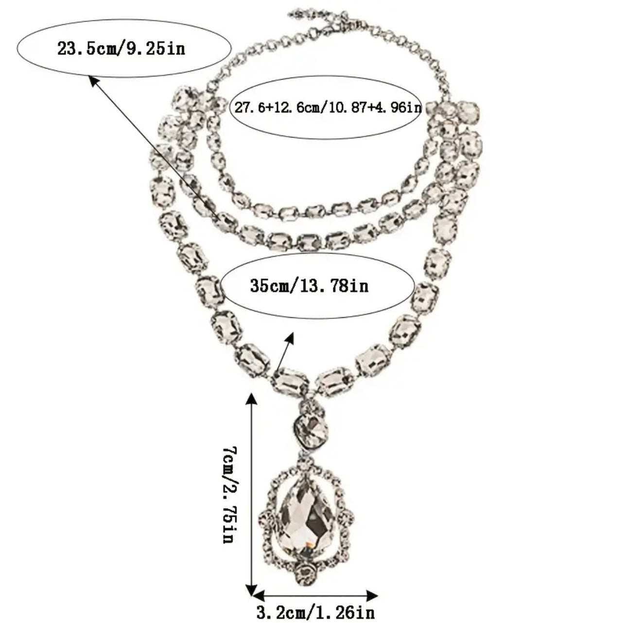 Layered Rhinestone Necklace