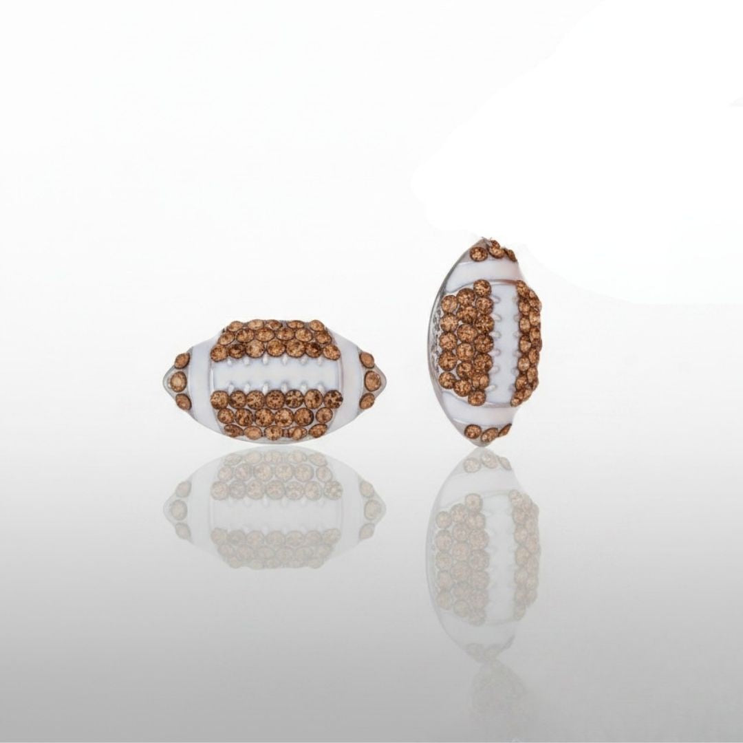 Football Rhinestone Stud Earrings