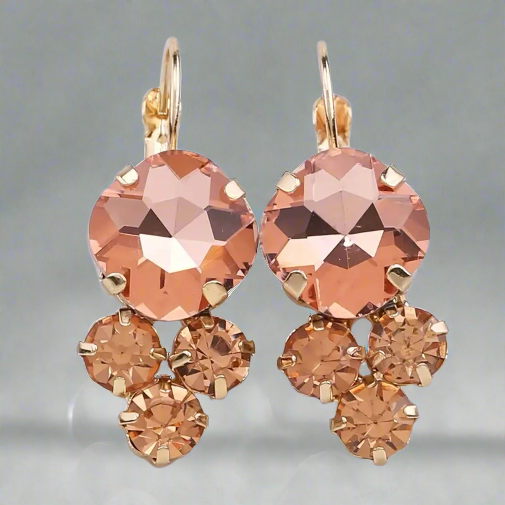 Color Rich Dangle Earrings-Round