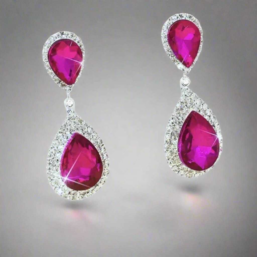 Vibrant Water Drop Earrings