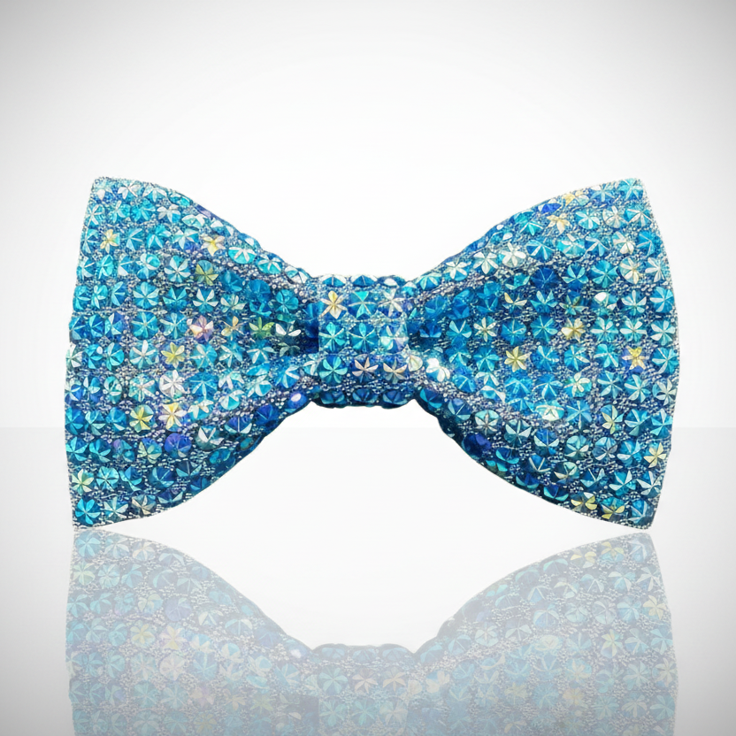 Blue Stars Beaded Bow Tie