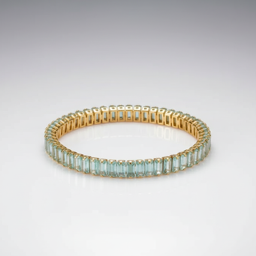 Soft Green Tennis Bracelet