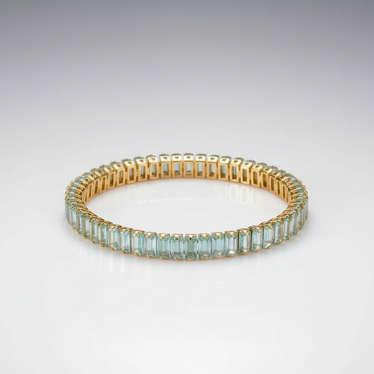 Soft Green Tennis Bracelet