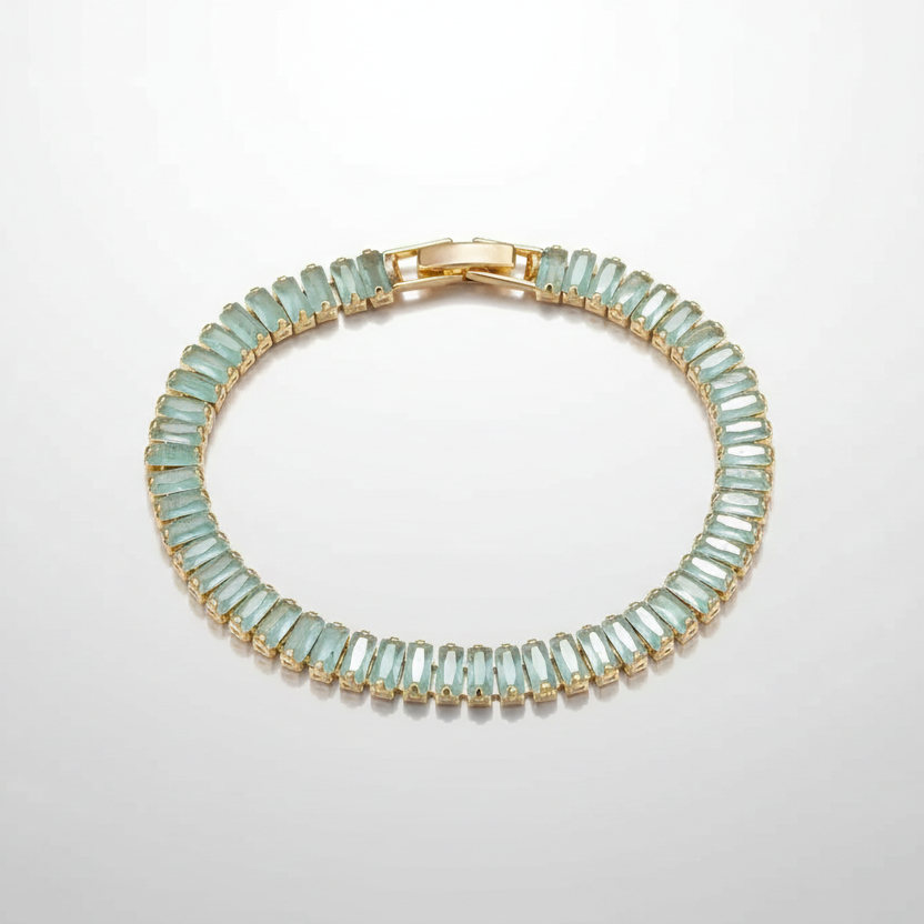Soft Green Tennis Bracelet