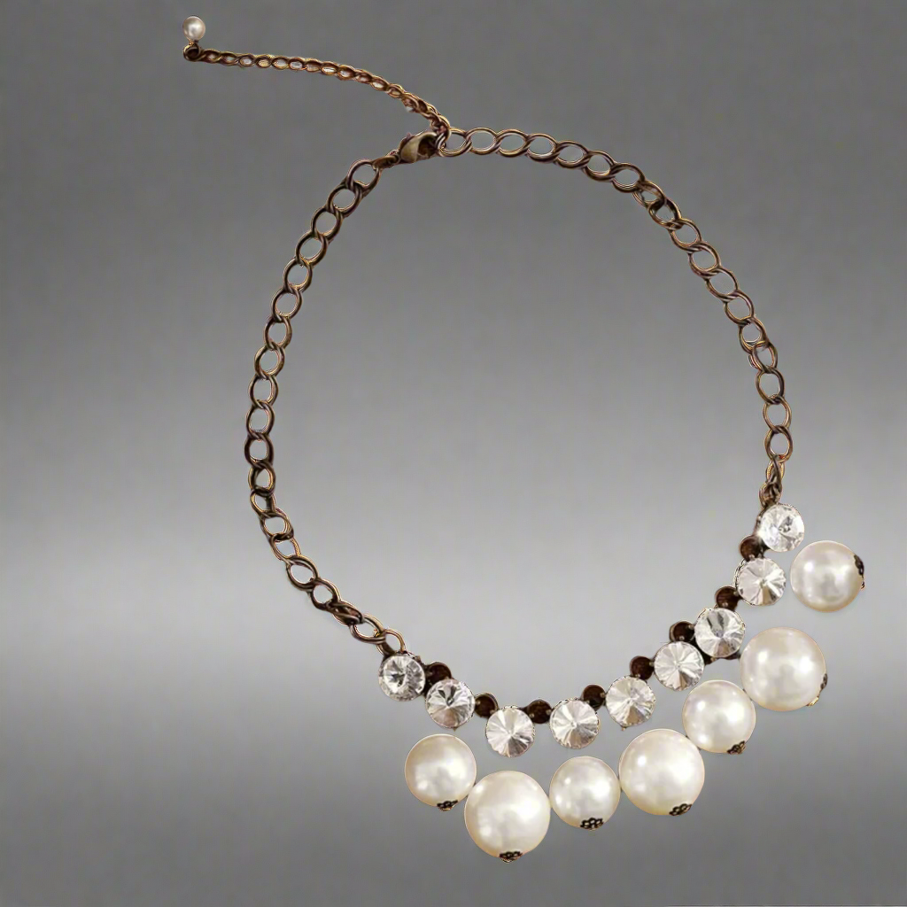 Pearl Rhinestone Necklace