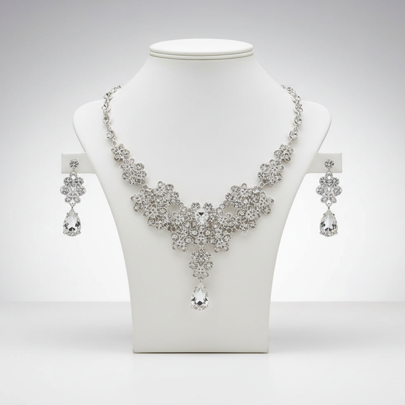 Dainty Rhinestone Jewelry Set