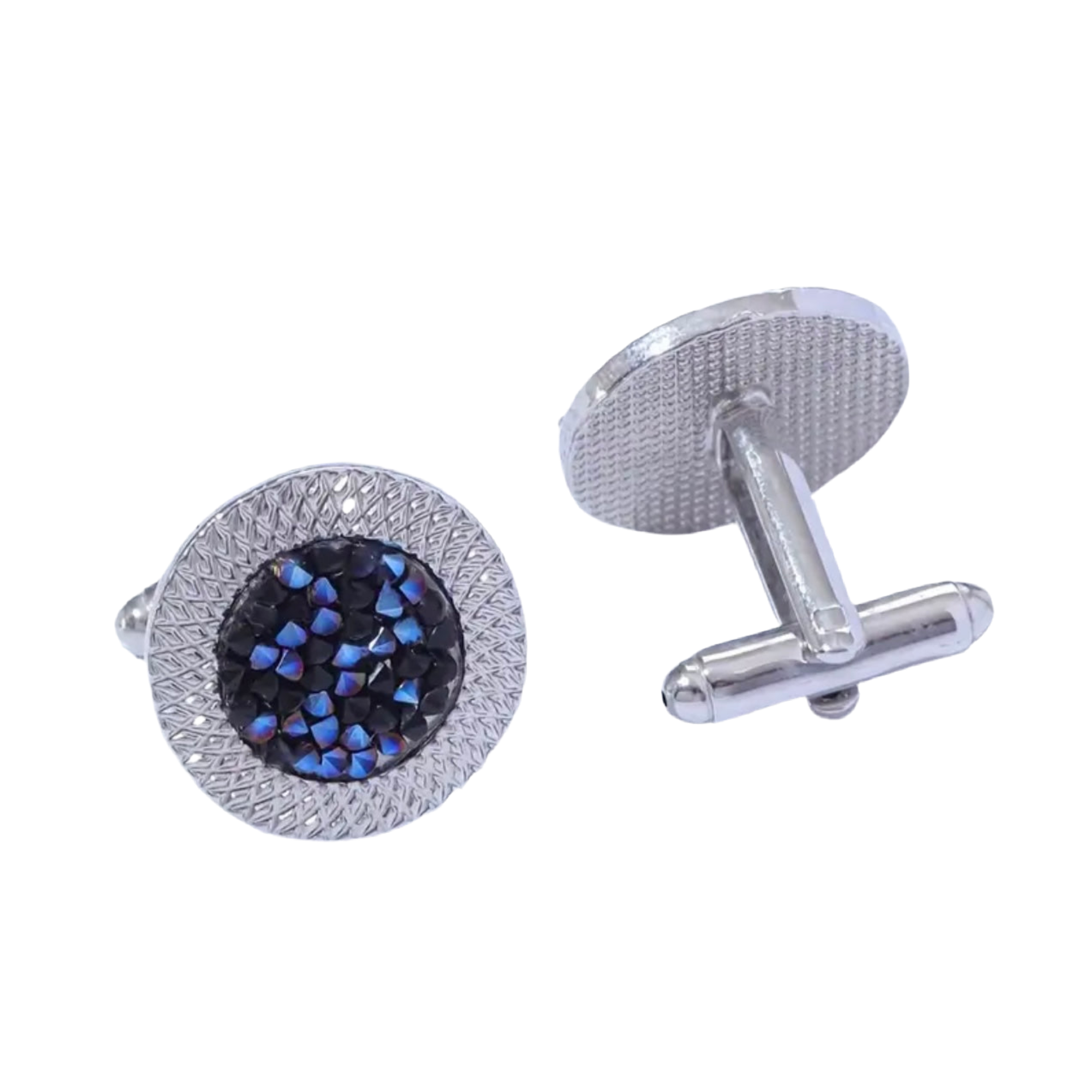 Glittery Blue Cufflinks