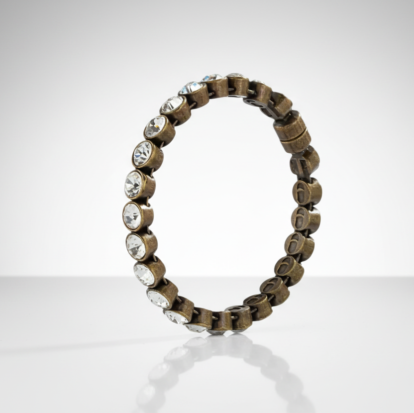 Clear Bronze Magnetic Clasp Bracelet
