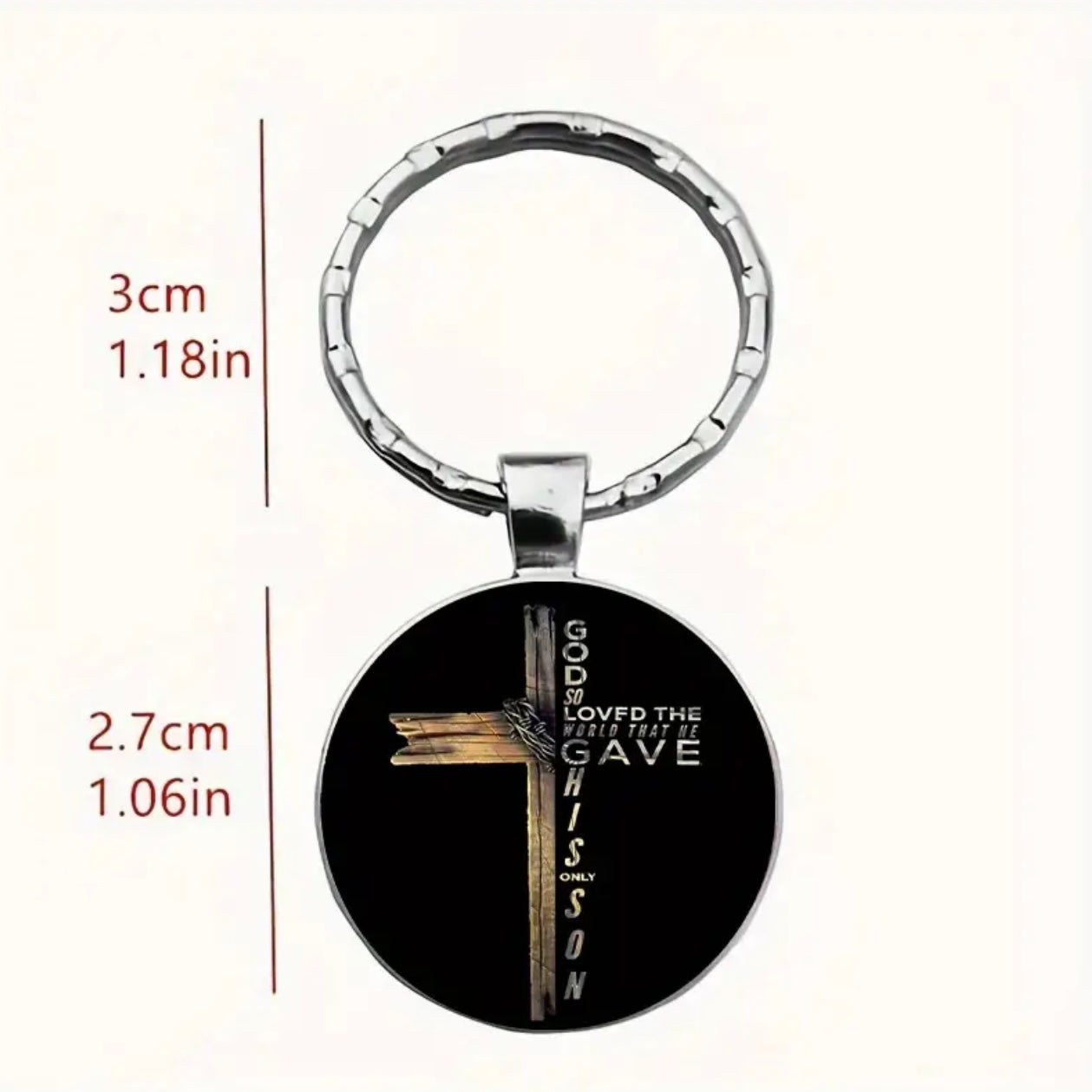 John 3:16 Bible Verse Keychain