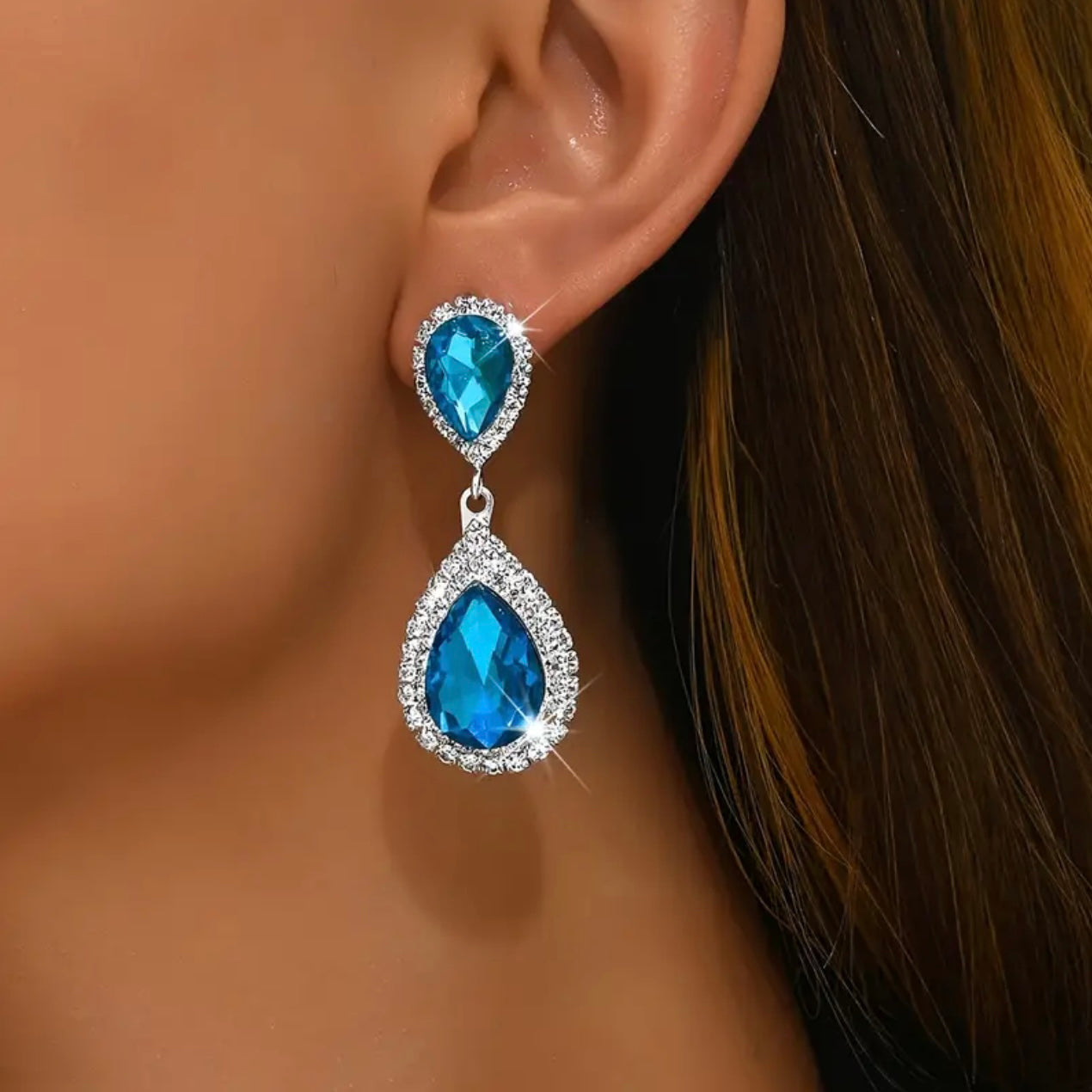 Vibrant Water Drop Earrings