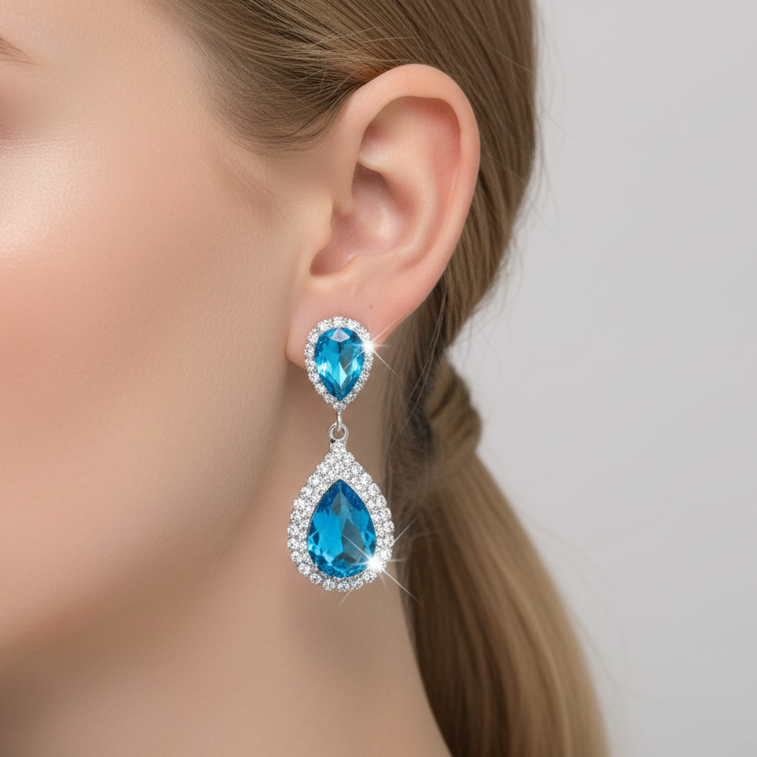 Vibrant Water Drop Earrings