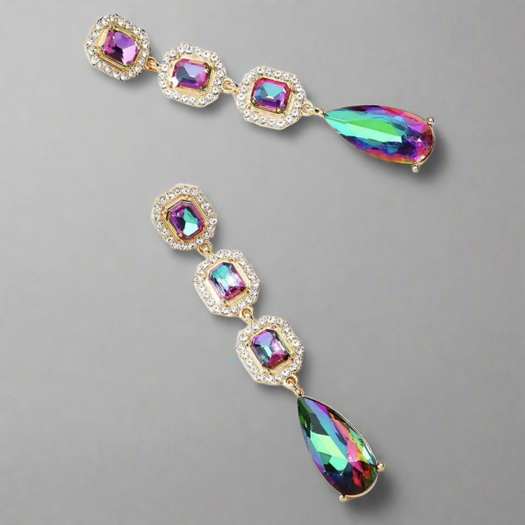 Luxurious Iridescent Drop Earrings