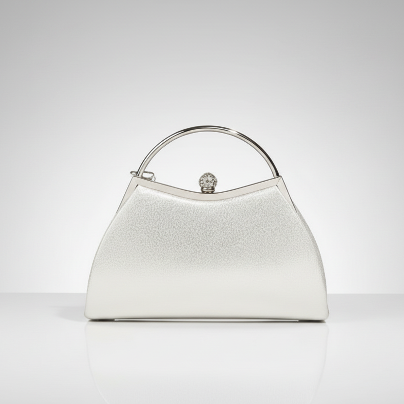 Metallic Pleats A-Line Evening Bag