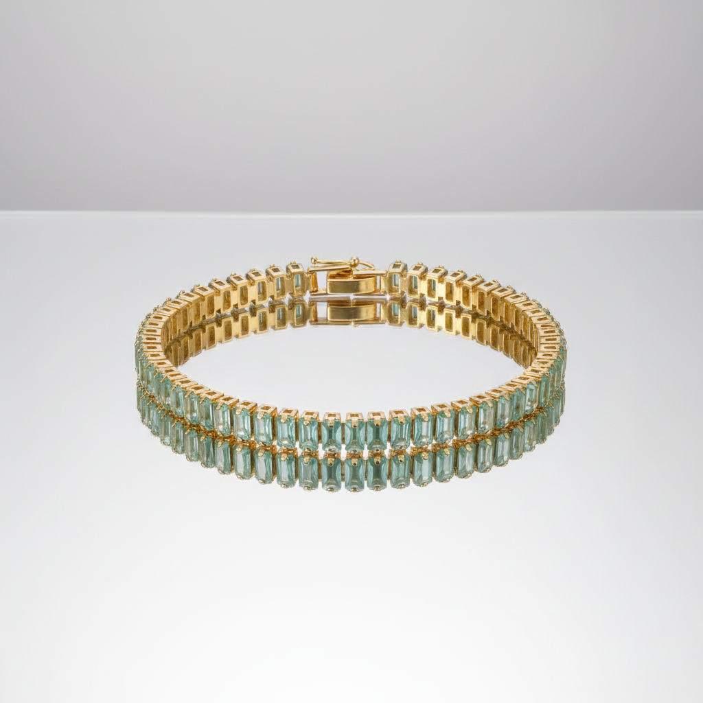 Soft Green Tennis Bracelet