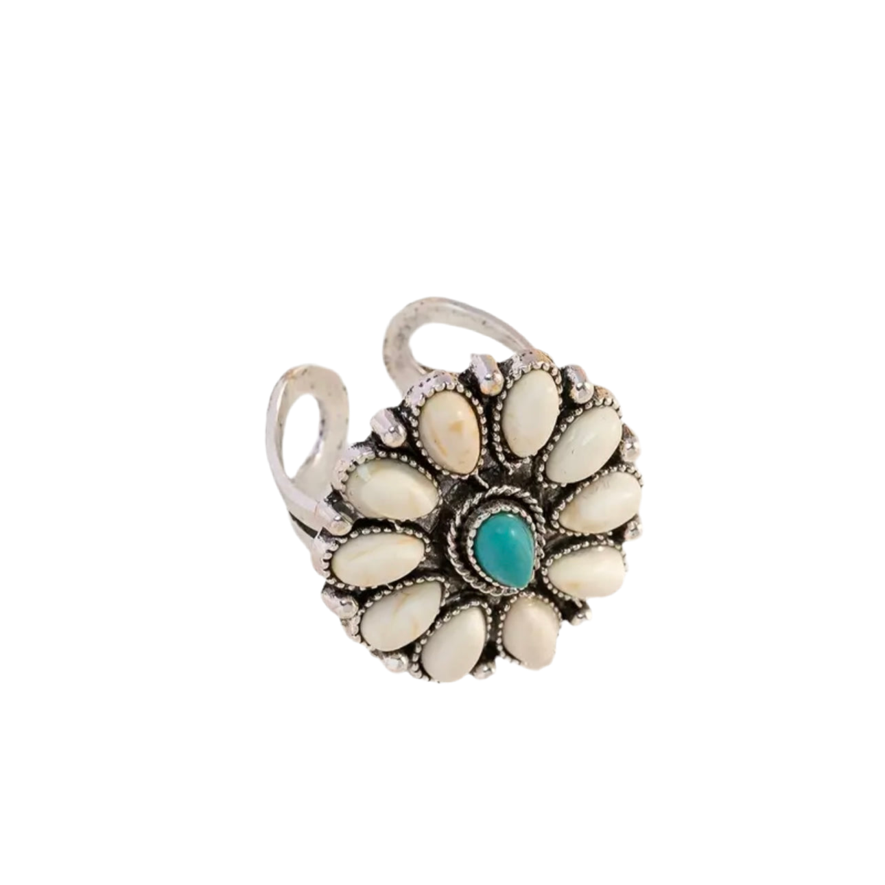White Blue Turquoise Petite Squash Blossum Set