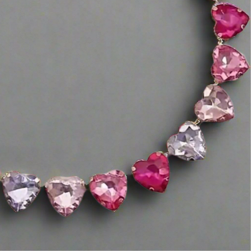Crystal Hearts Necklace