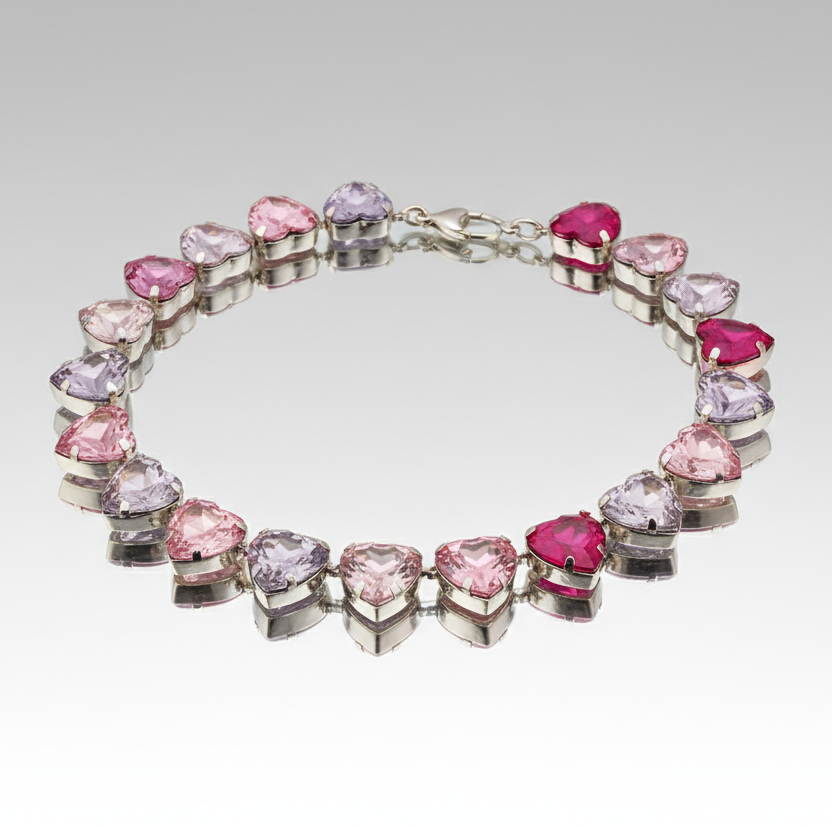 Crystal Hearts Necklace