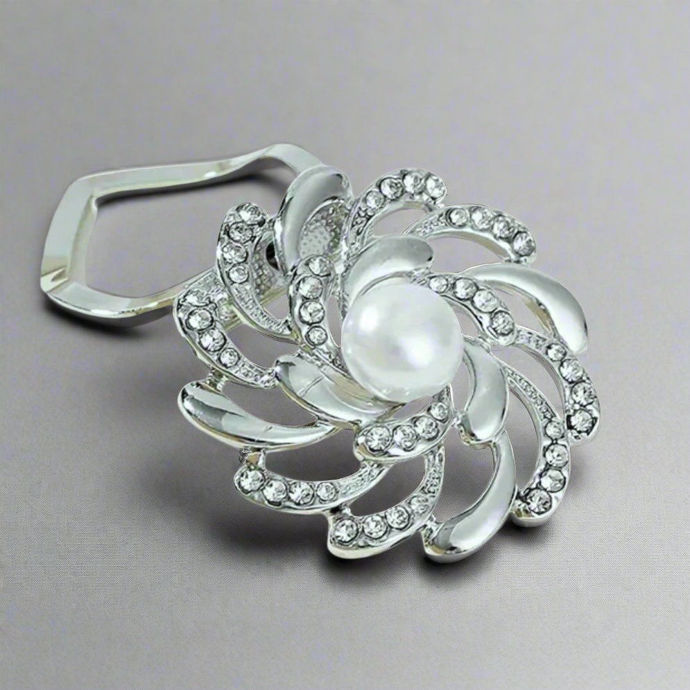 Pearl Silver Brooch/Scarf Clip