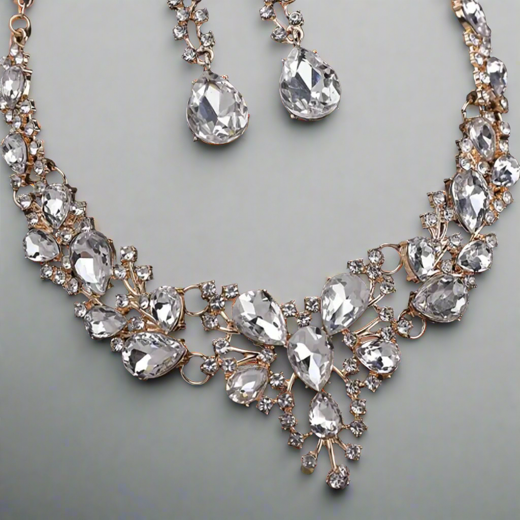 Glass Droplets Jewelry Set