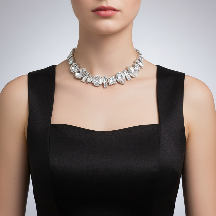 Geometric Glam Choker Necklace