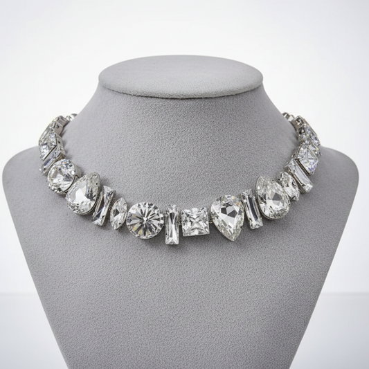 Geometric Glam Choker Necklace