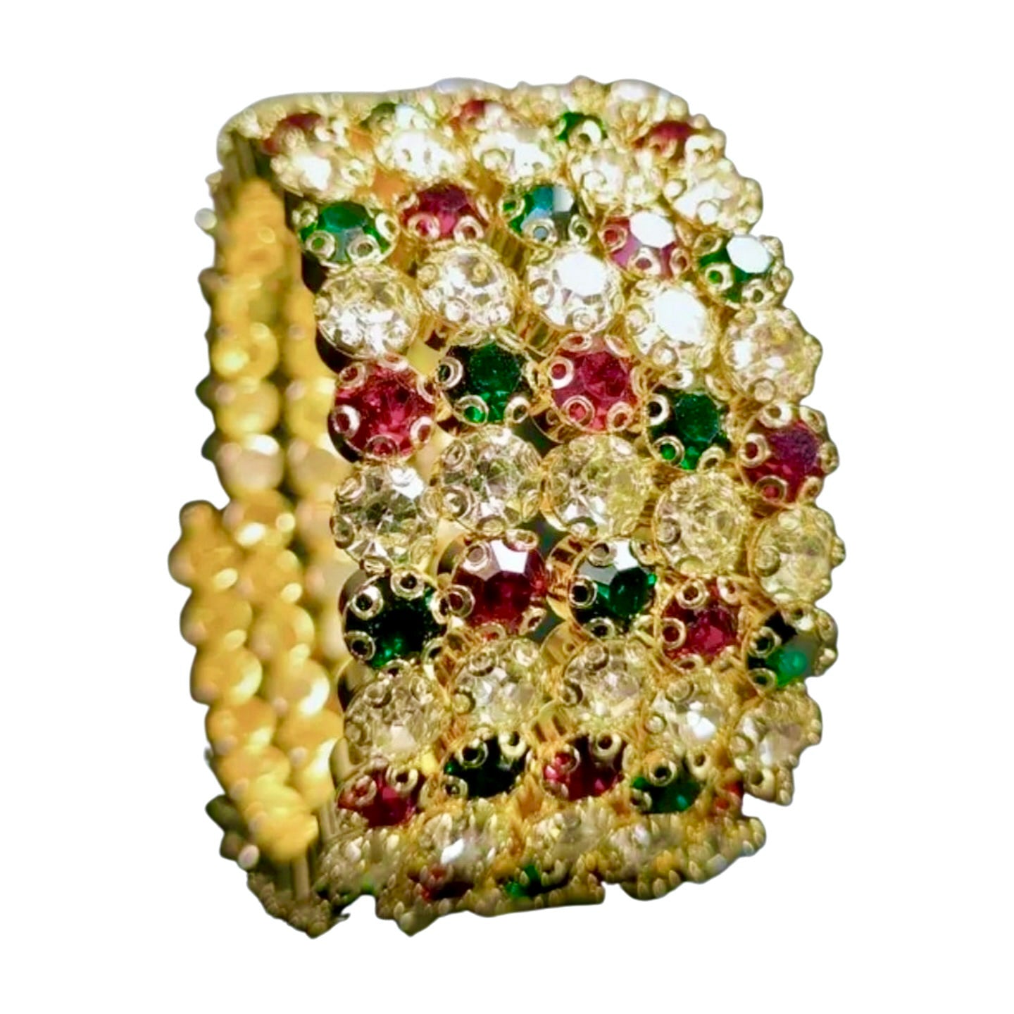 Flexible 5 Row Bracelets-Gold Setting