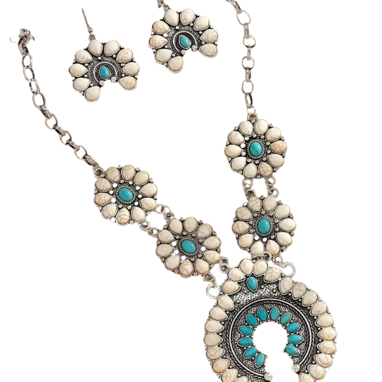 Turquoise Squash Blossum Set