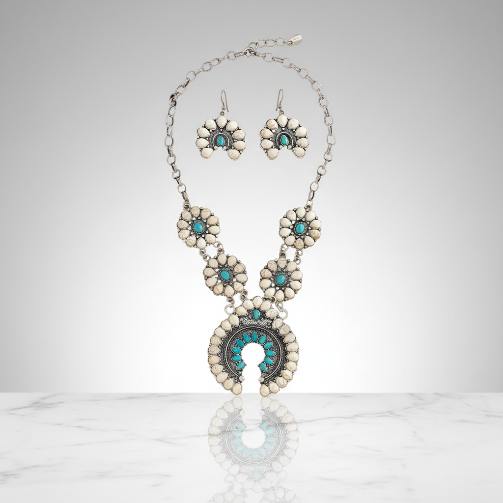 Squash Blossum Turquoise Set