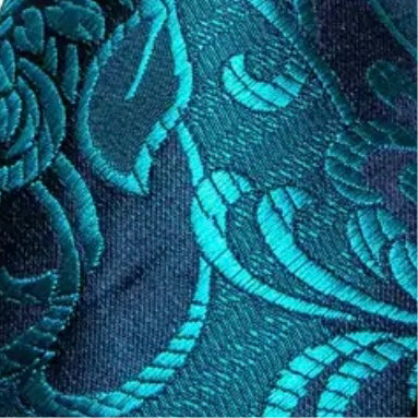 Blue Peacock Necktie Set