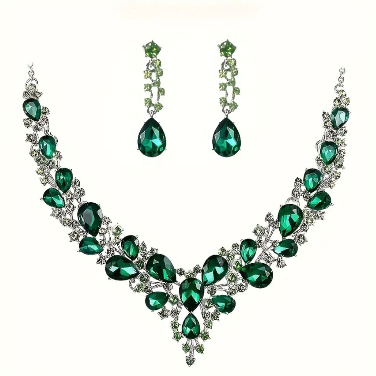 Glass Droplets Jewelry Set