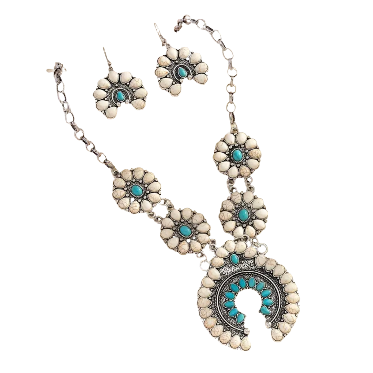 Turquoise Squash Blossum Set