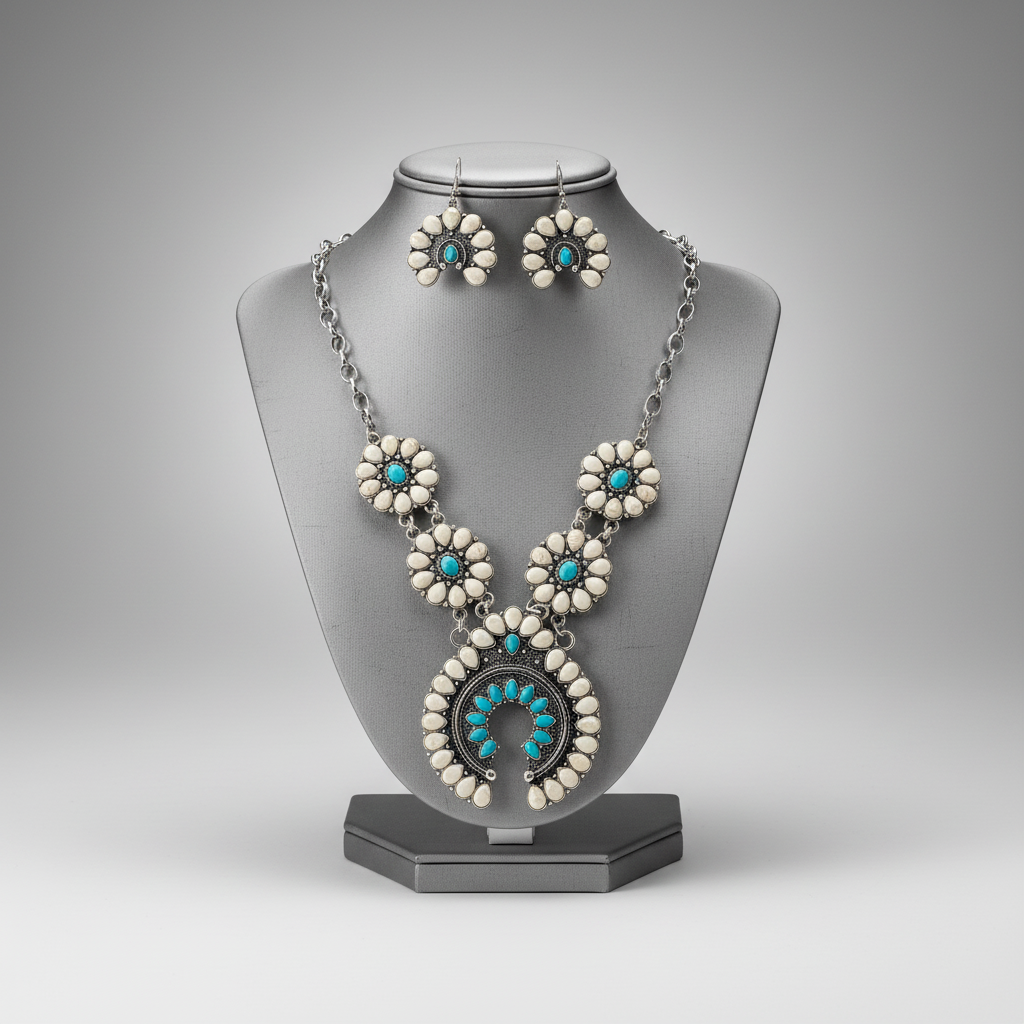 Squash Blossum Turquoise Set