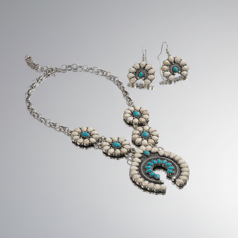 Squash Blossum Turquoise Set