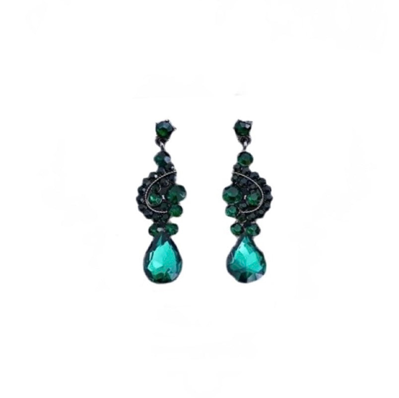 Green Black Tiara Jewelry Set