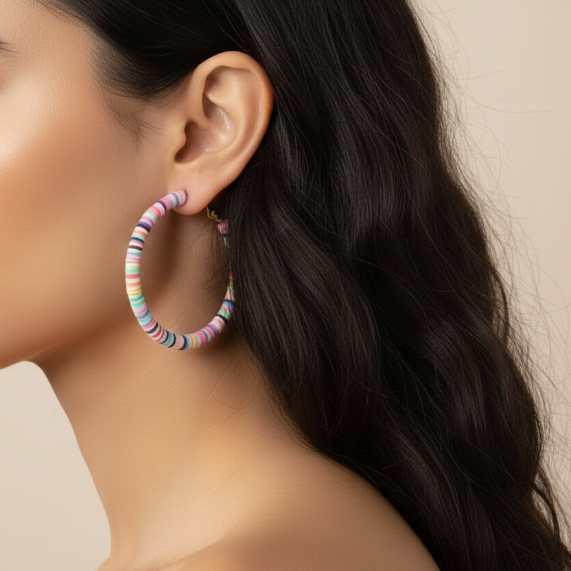 Clay Hoop Earrings